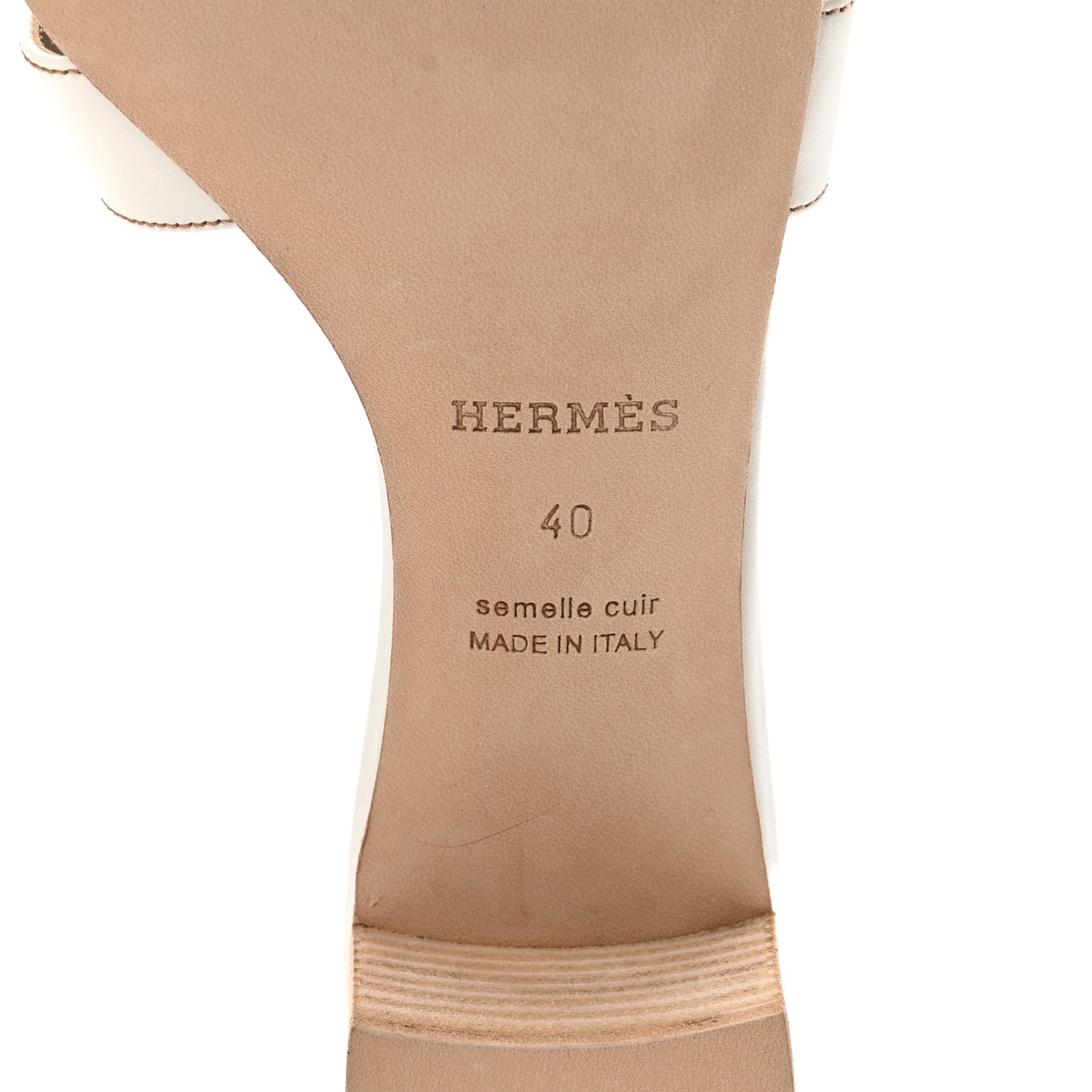 Calfskin Oasis Sandals 40 White