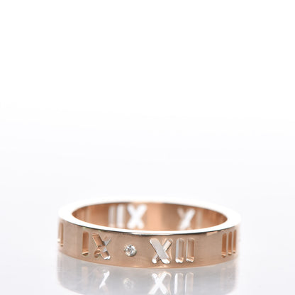 Tiffany 18K Rose Gold Diamond Atlas Pierced Ring 6.75 3 of 5