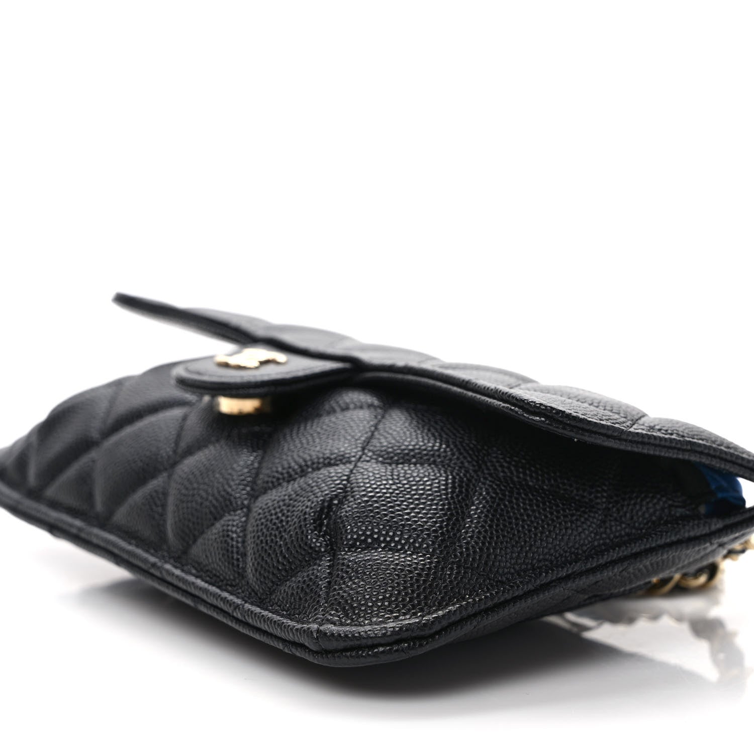 Chanel Caviar Fabric Foldable Tote Bag With Chain Black Multicolor 13 of 14