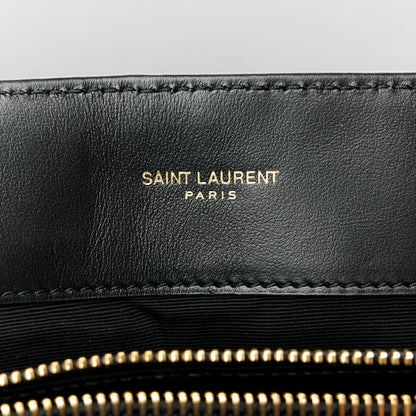 Saint Laurent Calfskin Y Quilted Monogram Large Loulou Chain Satchel Black 6 of 12