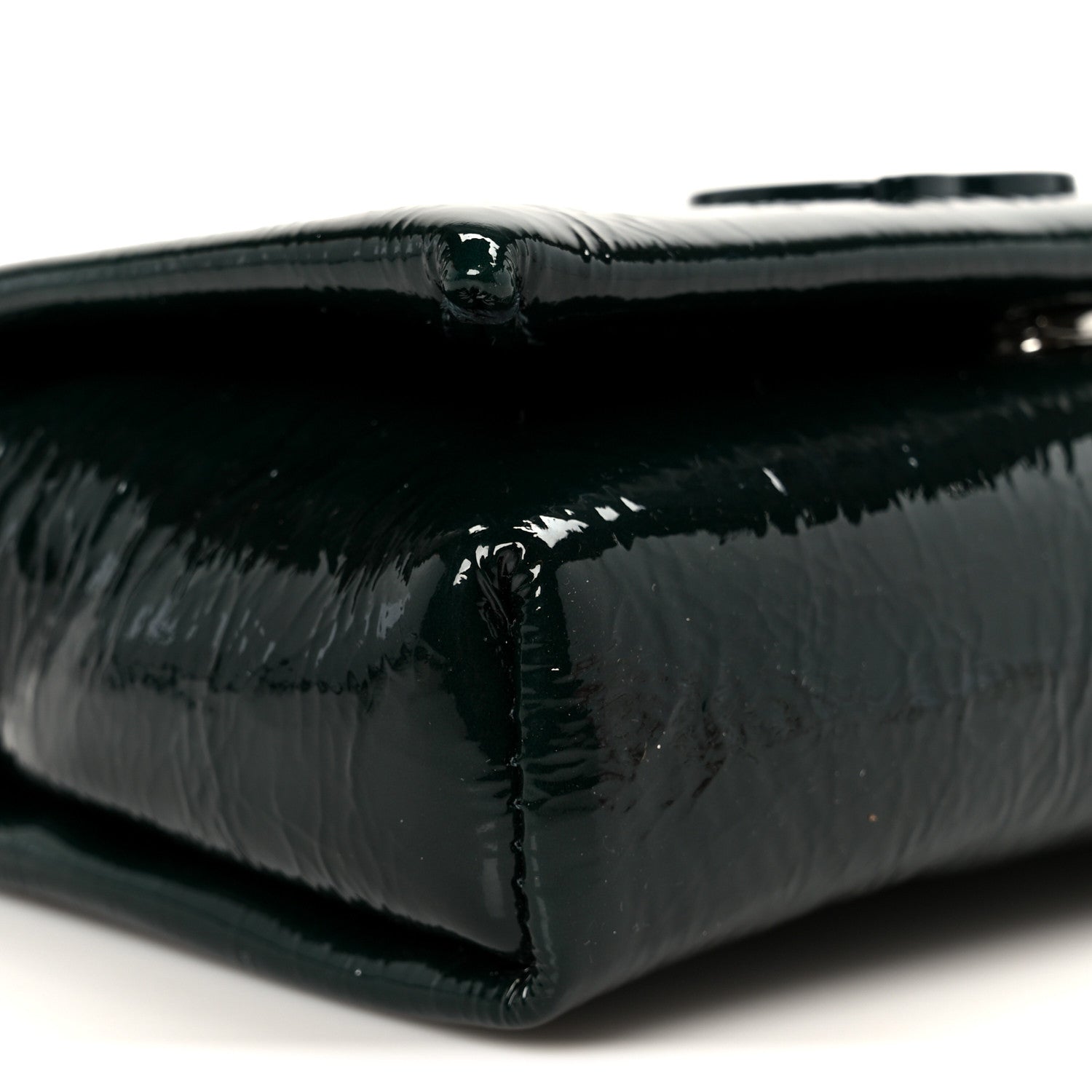 Christian Louboutin Naplak Patent Calfskin Monochrome Loubi54 Shoulder Bag Green 9 of 10