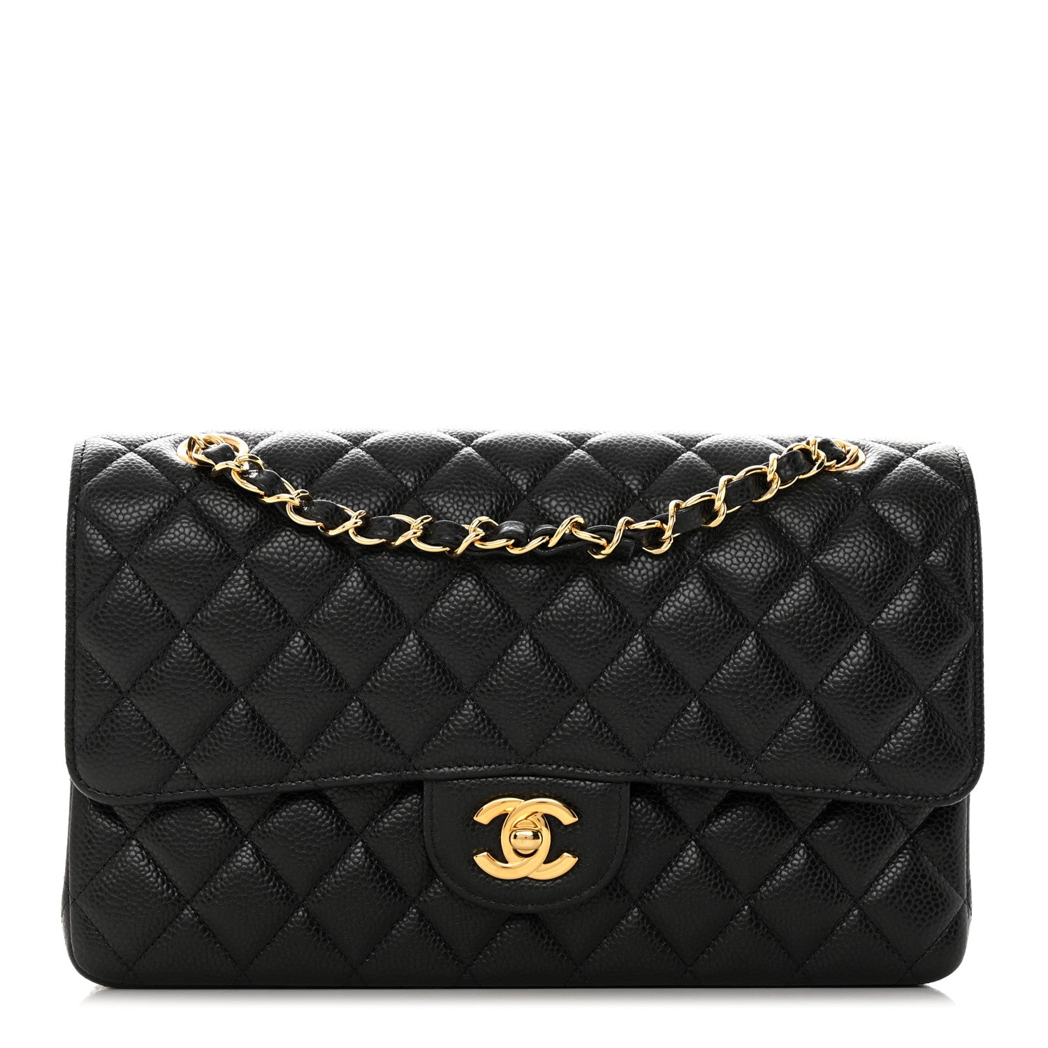Chanel Caviar Quilted Medium Double Flap Black 1 of 13