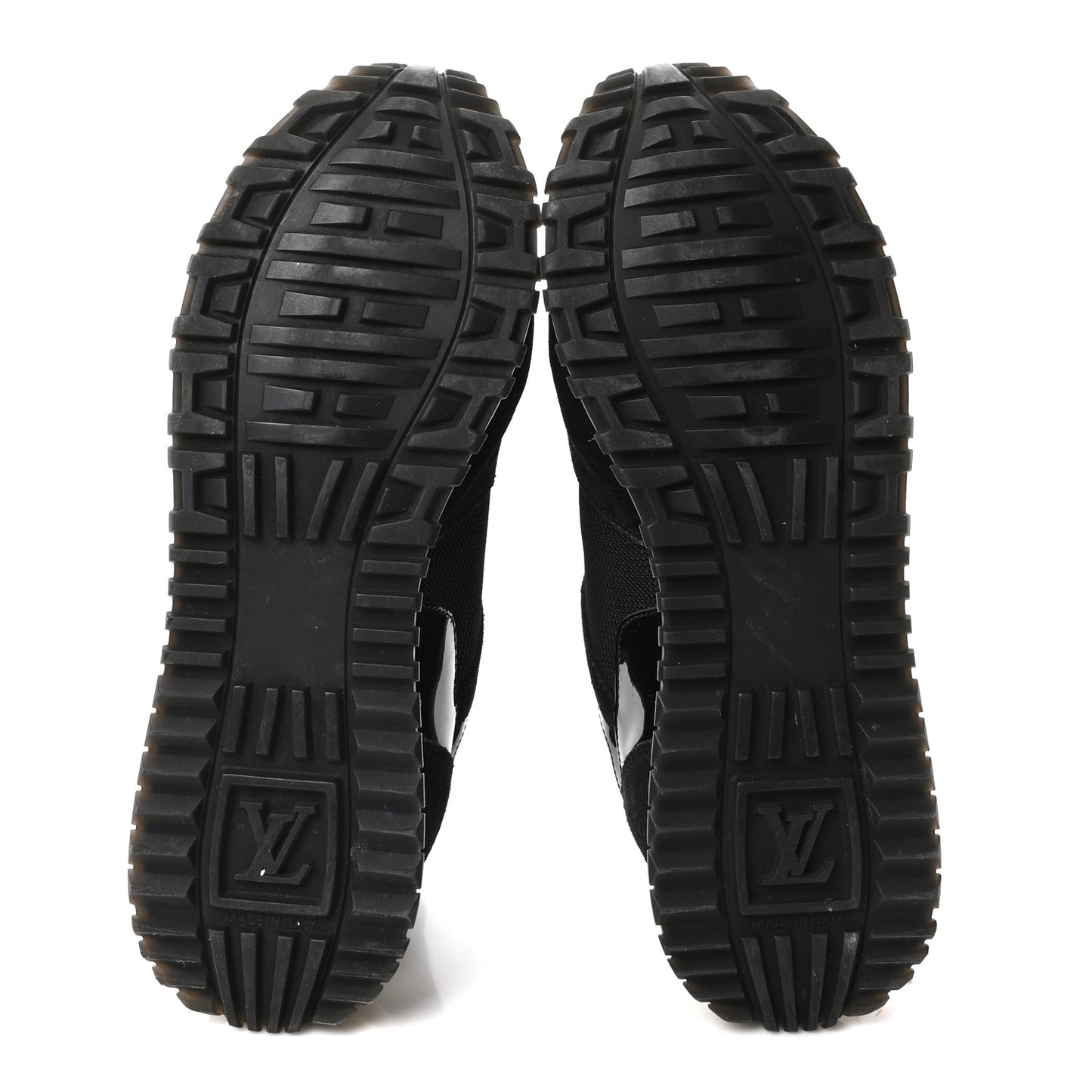 Suede Monogram Run Away Sneakers 37 Black