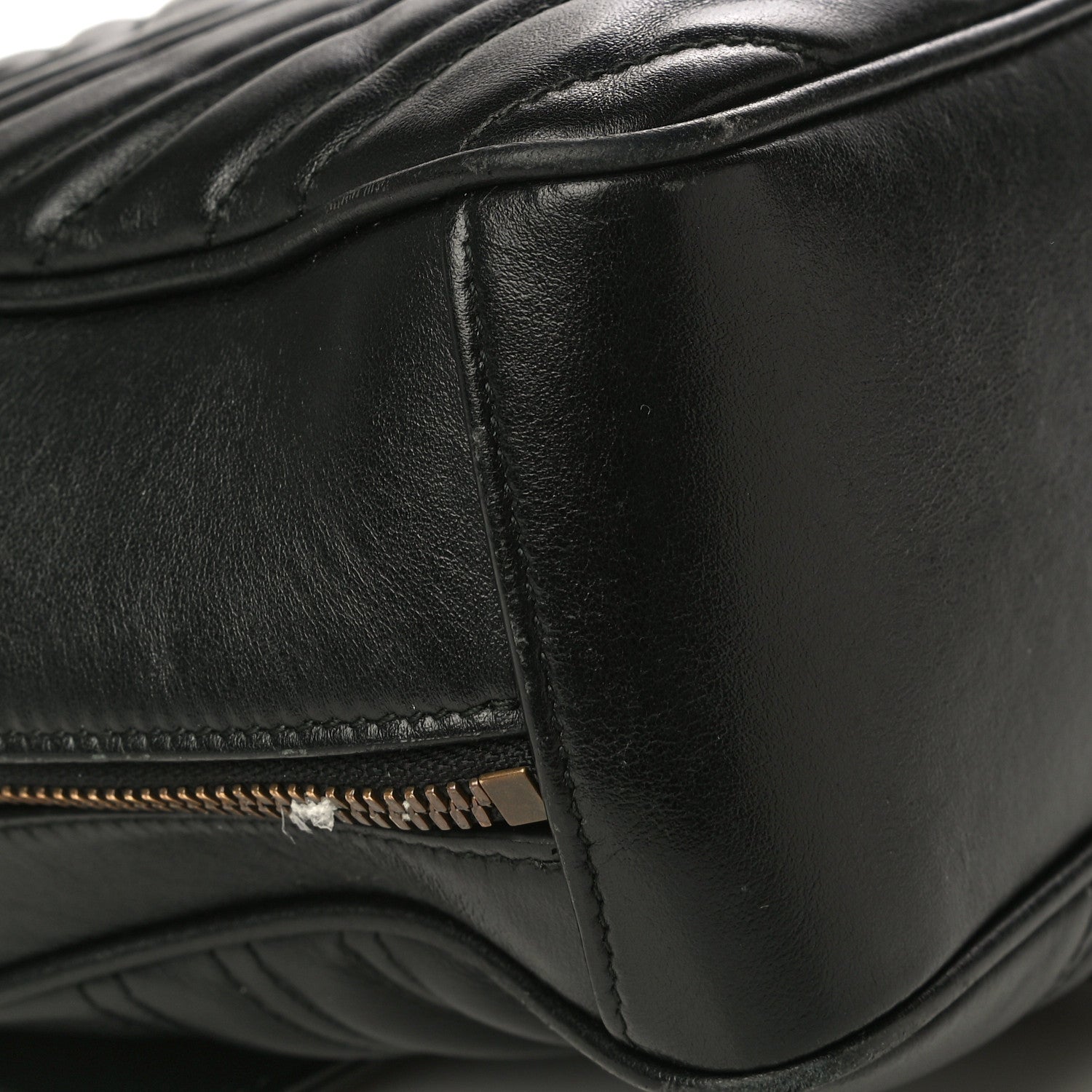 Gucci Calfskin Matelasse Sylvie Web Small GG Marmont Top Handle Shoulder Bag Black 25 of 31