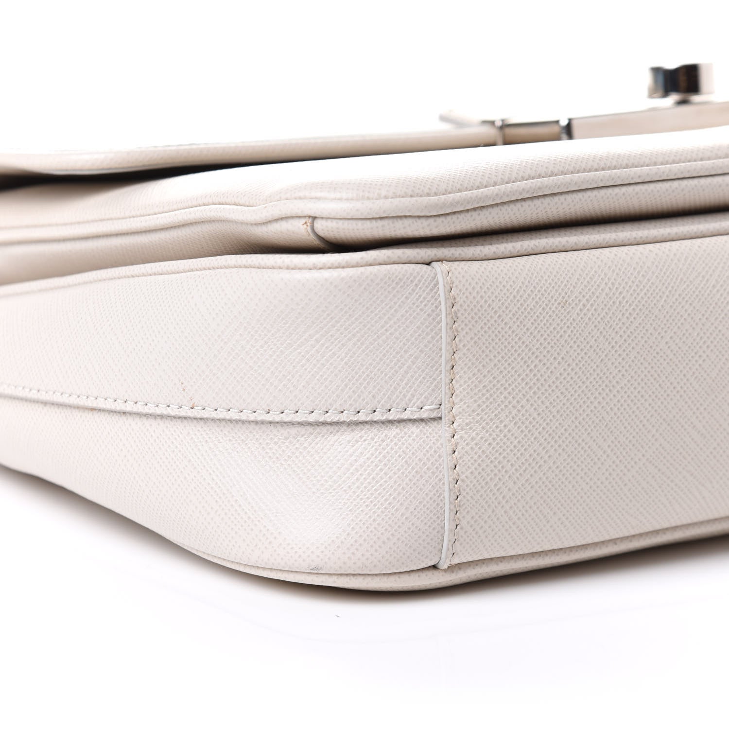 Prada Saffiano Lux Sound Top Handle Pomice 10 of 12