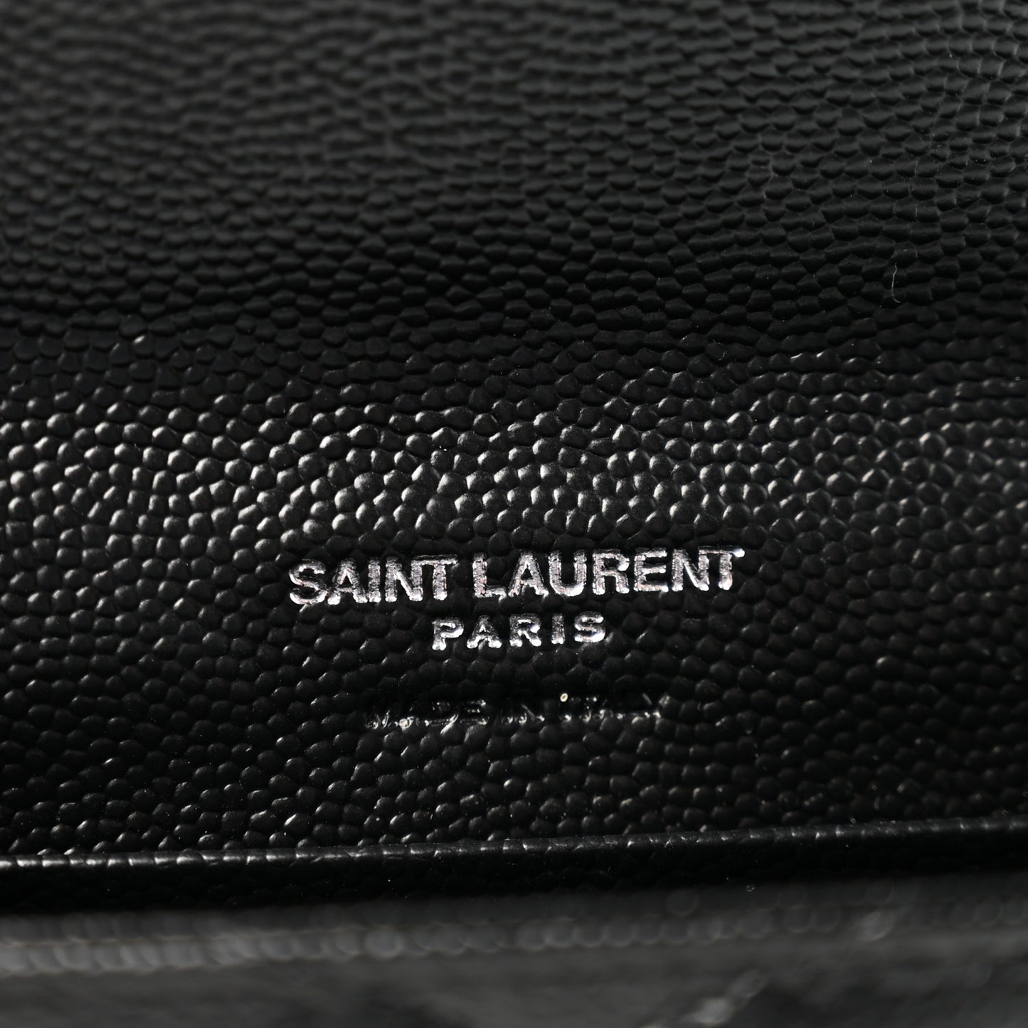 Grain De Poudre Matelasse Chevron Small Monogram Envelope Wallet Black