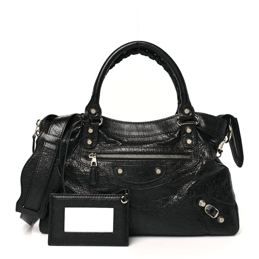 Agneau Giant 12 Silver Hardware Town Black