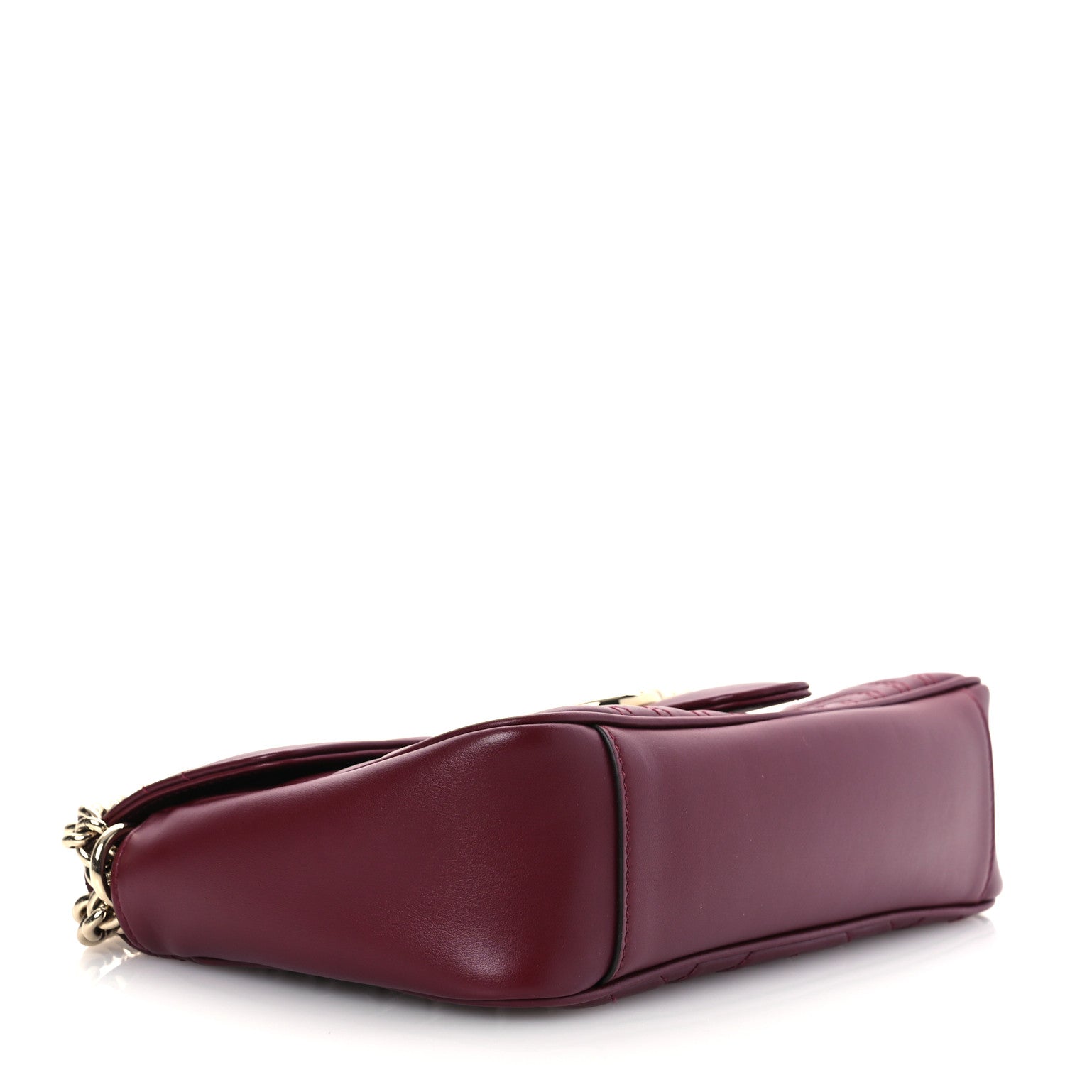 Gucci Calfskin Matelasse Small GG Marmont Shoulder Bag Rosso Ancora Red 4 of 11