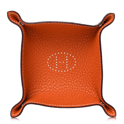 Hermes Taurillon Clemence Mises et Relances Change Tray Fauve 1 of 8