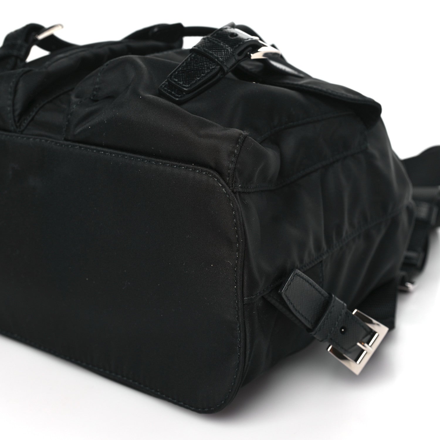 Prada Tessuto Nylon Saffiano Small Backpack Black 8 of 8