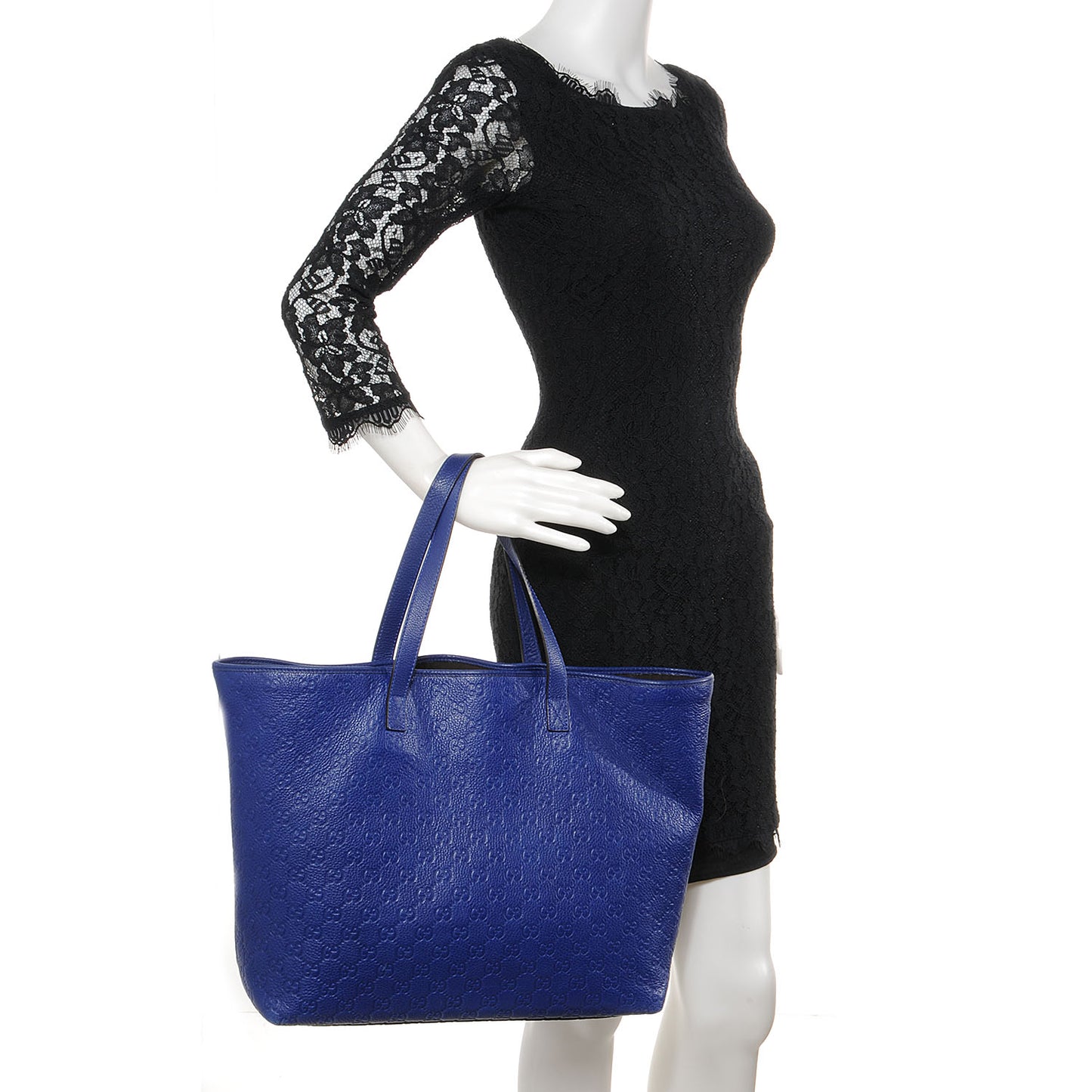 Guccissima Large Tote Blue