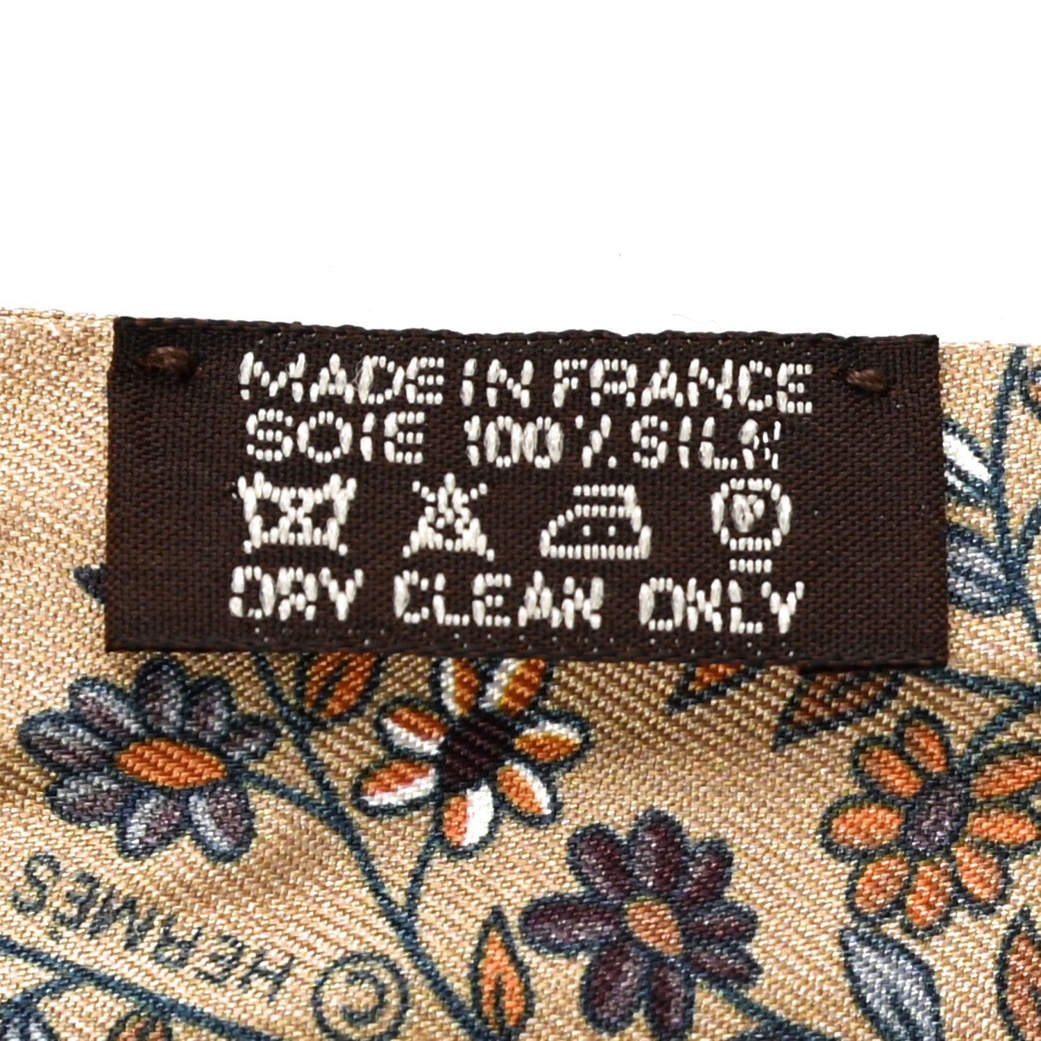 Hermes Silk L'Arbre De Vie Twilly Camel Gris Bleuete Caramel 3 of 3