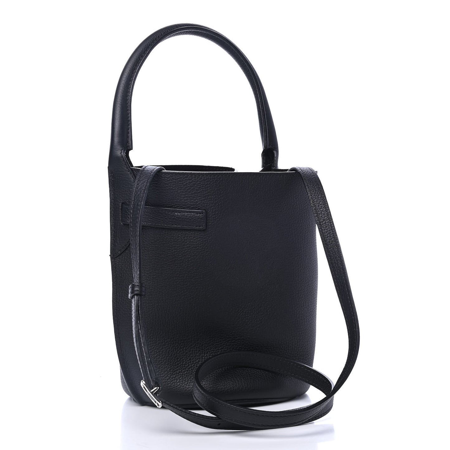 Supple Grained Calfskin Nano Big Bag Bucket Black