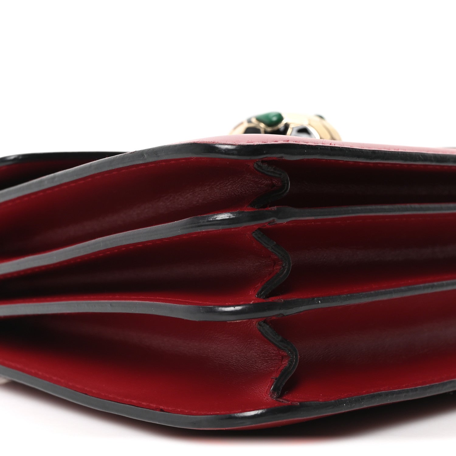 Bulgari Calfskin Serpenti Forever Top Handle Red 8 of 9