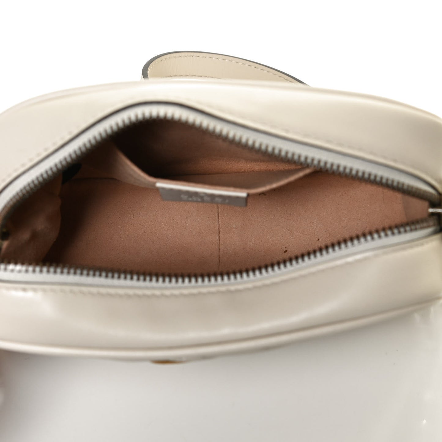 Calfskin Matelasse Mini GG Marmont Chain Shoulder Bag White