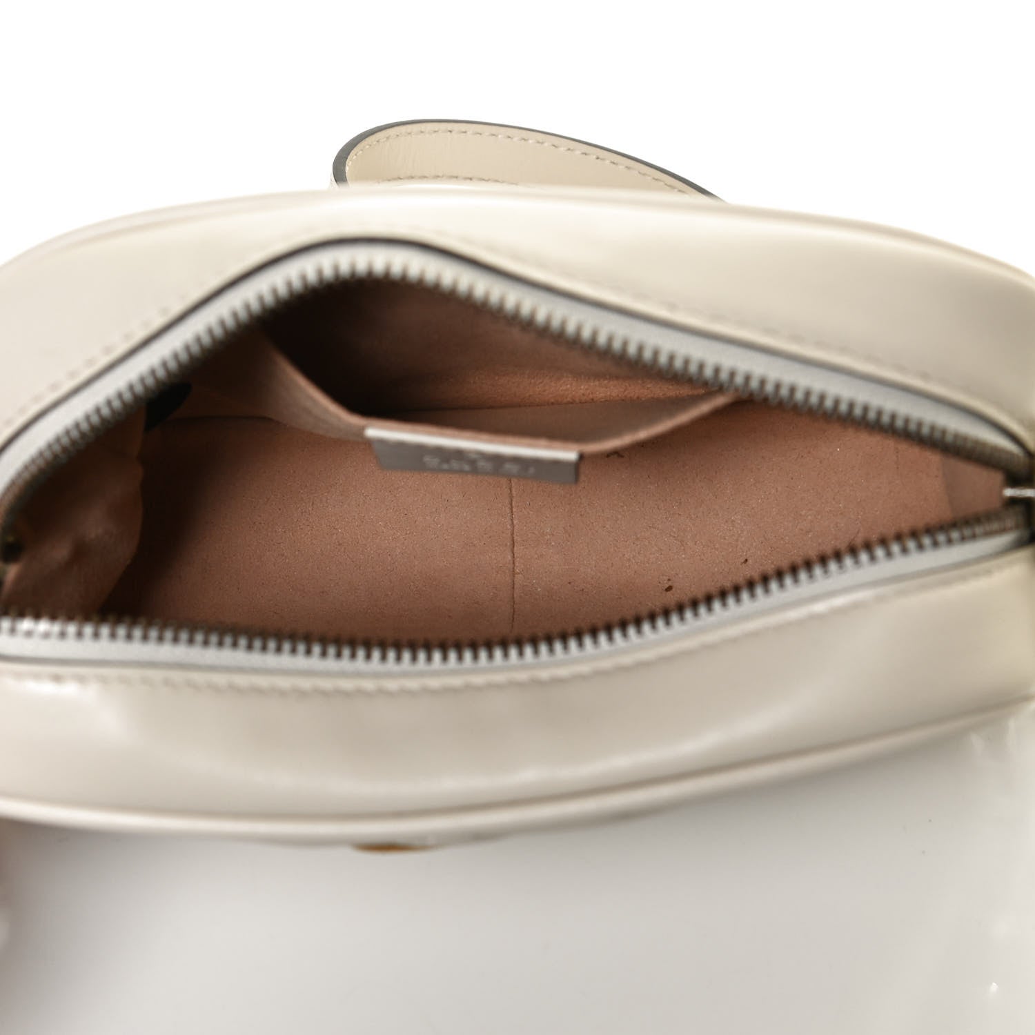 Gucci Calfskin Matelasse Mini GG Marmont Chain Shoulder Bag White 5 of 11