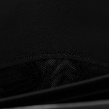 Christian Dior Ultra Matte Calfskin Saddle Chain Wallet Pouch Black 8 of 11