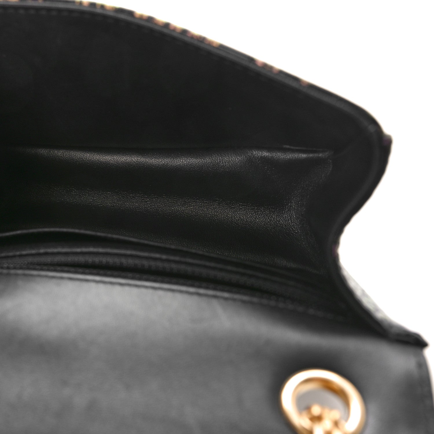 Chanel Calfskin Crocodile Embossed Graffiti 2.55 Mini Cocodile Reissue Flap Black Pink 5 of 10
