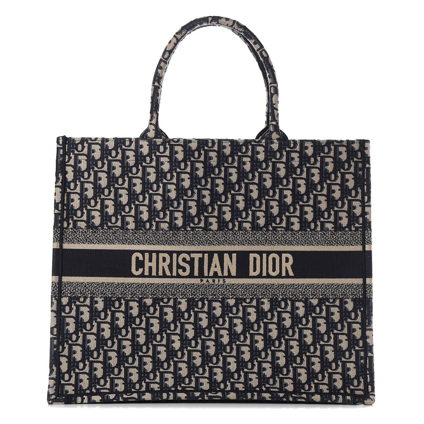 Oblique Book Tote Blue Multicolor