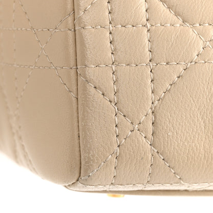 Christian Dior Lambskin Cannage Medium Lady Dior Beige 12 of 13