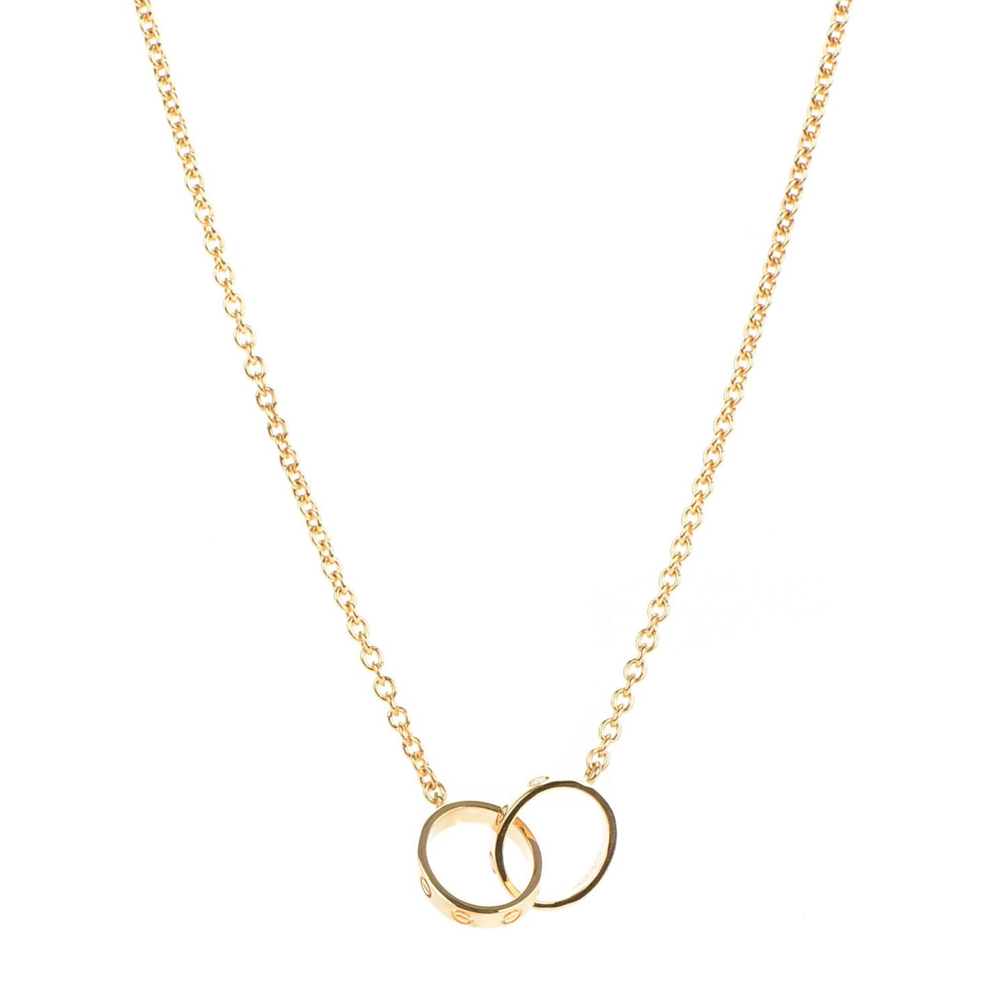 18K Yellow Gold Interlocking LOVE Necklace