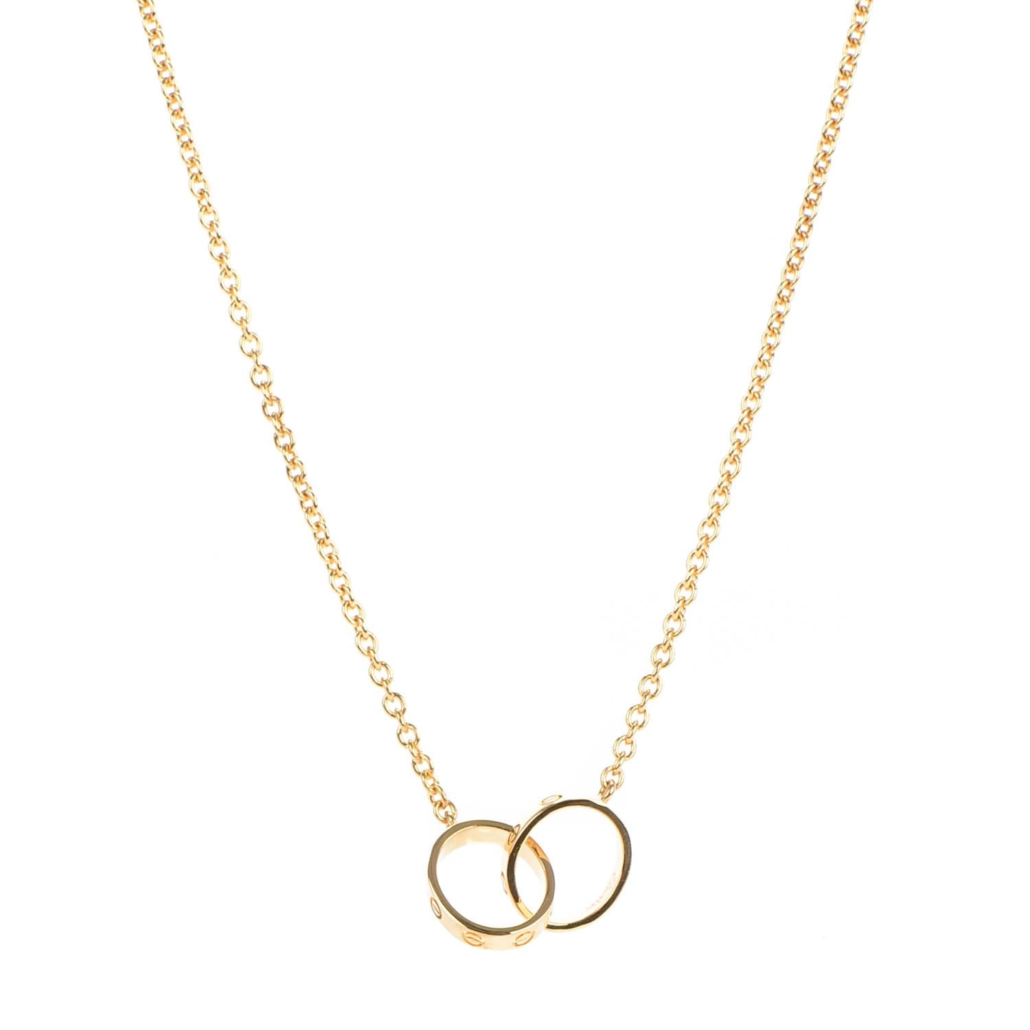 Cartier 18K Yellow Gold Interlocking LOVE Necklace 1 of 5
