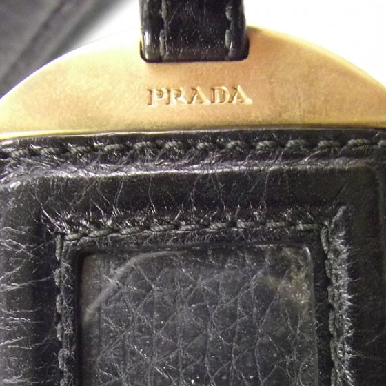 Prada Vitello Daino Shoulder Bag Black 10 of 10