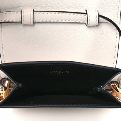 Versace Calfskin La Medusa Chain Crossbody Phone Pouch White 5 of 9