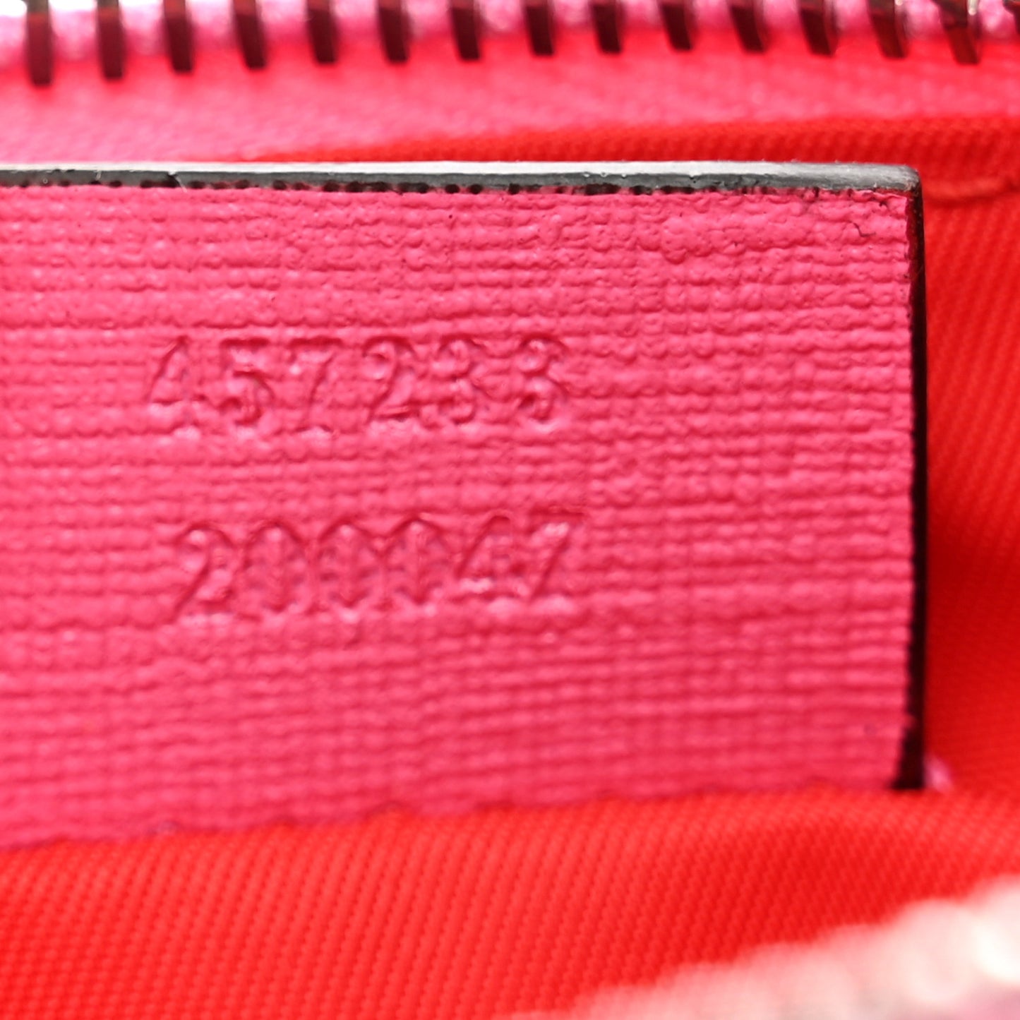 GG Supreme Monogram Bow Wristlet Red Pink
