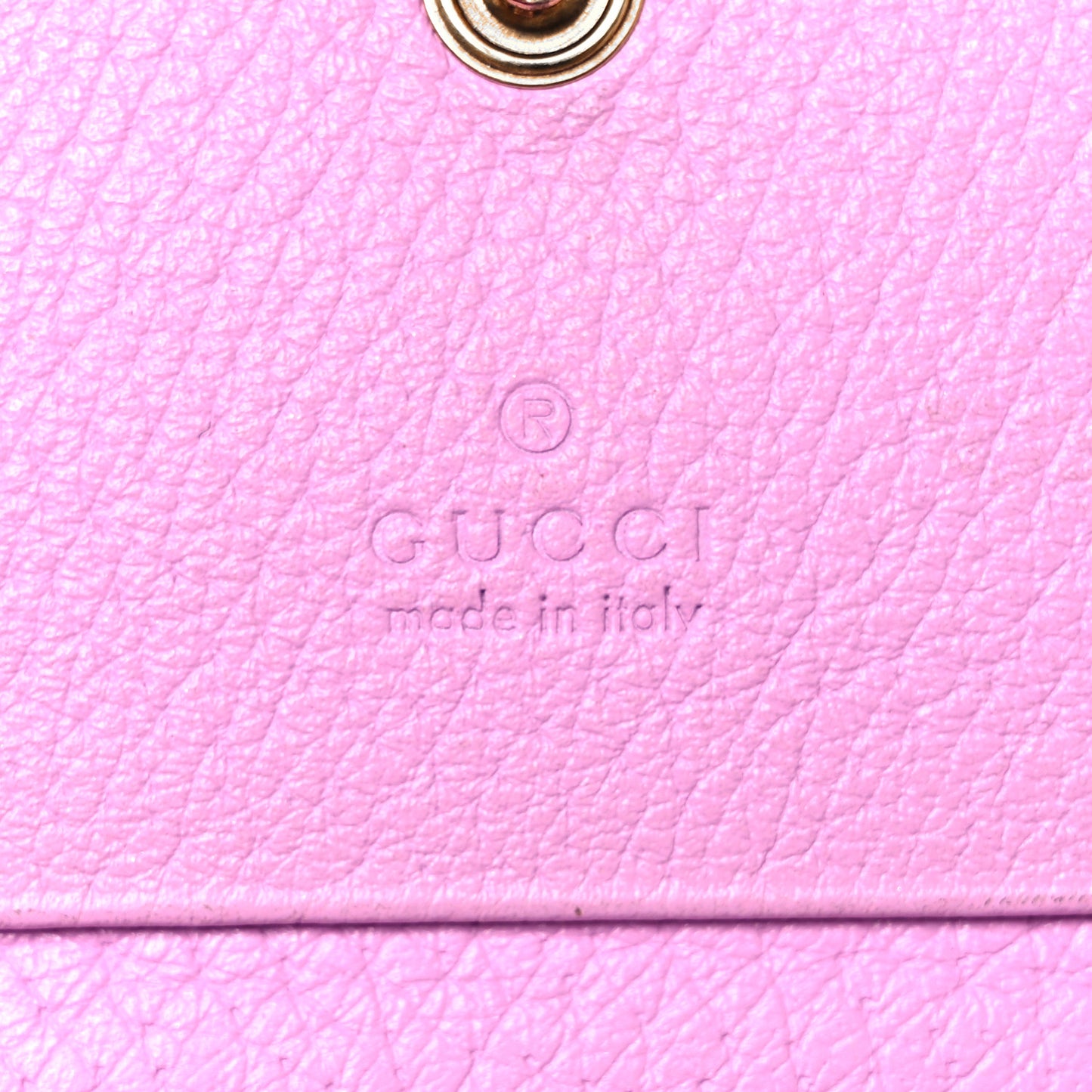 Calfskin Crystal Double G Card Case Wallet Malva