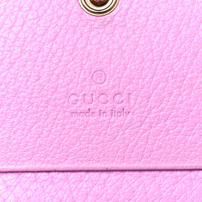 Gucci Calfskin Crystal Double G Card Case Wallet Malva 6 of 9