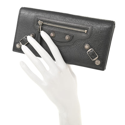 Balenciaga Agneau Giant 12 Silver Hardware Money Wallet Gris Fossile 2 of 11