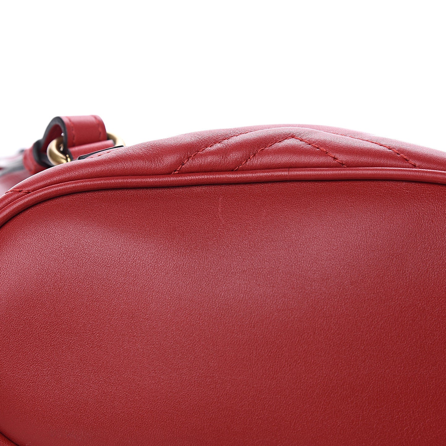 Calfskin Matelasse GG Marmont Flap Backpack Hibiscus Red