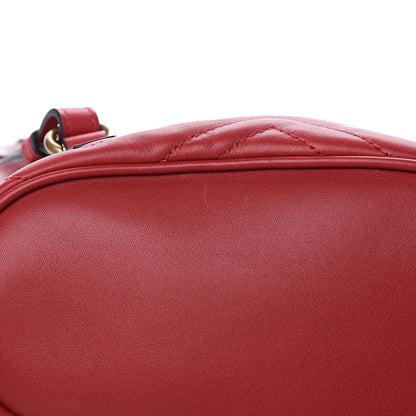 Gucci Calfskin Matelasse GG Marmont Flap Backpack Hibiscus Red 9 of 11