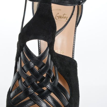 Christian Louboutin Suede Patent Carlota 160 Pumps 40.5 Black 8 of 9