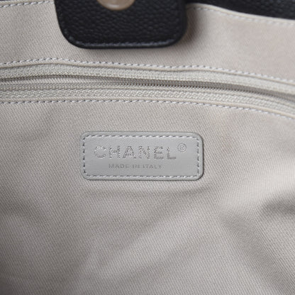 Chanel Glazed Calfskin Small Deauville Tote Black 5 of 9