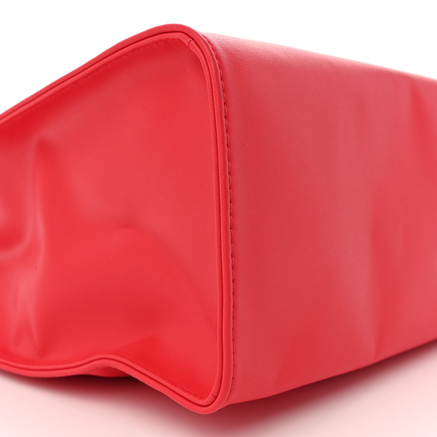 Vegan Leather Medium Shopping Bag Red