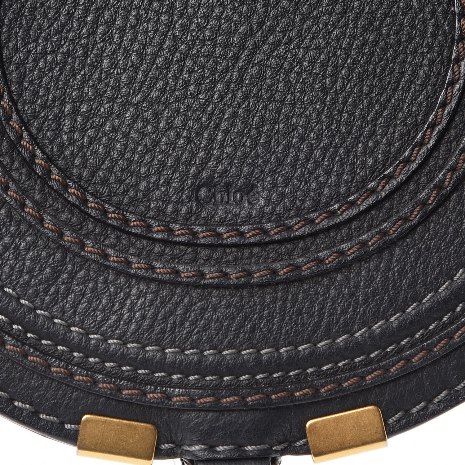 Chloe Calfskin Mini Marcie Round Crossbody Bag Black 7 of 7