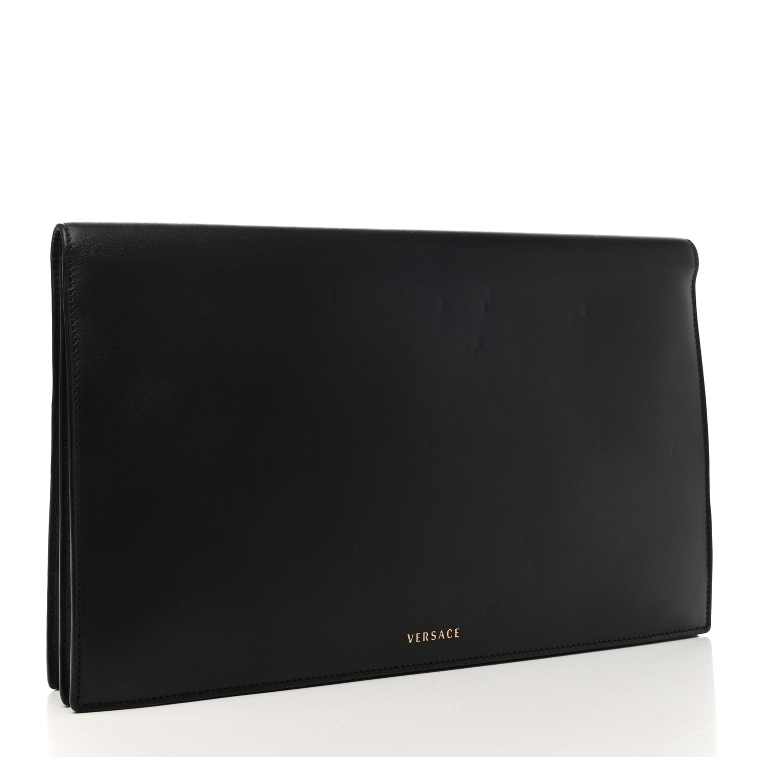 Versace Calfskin Medallion Tribute Clutch Black 3 of 10
