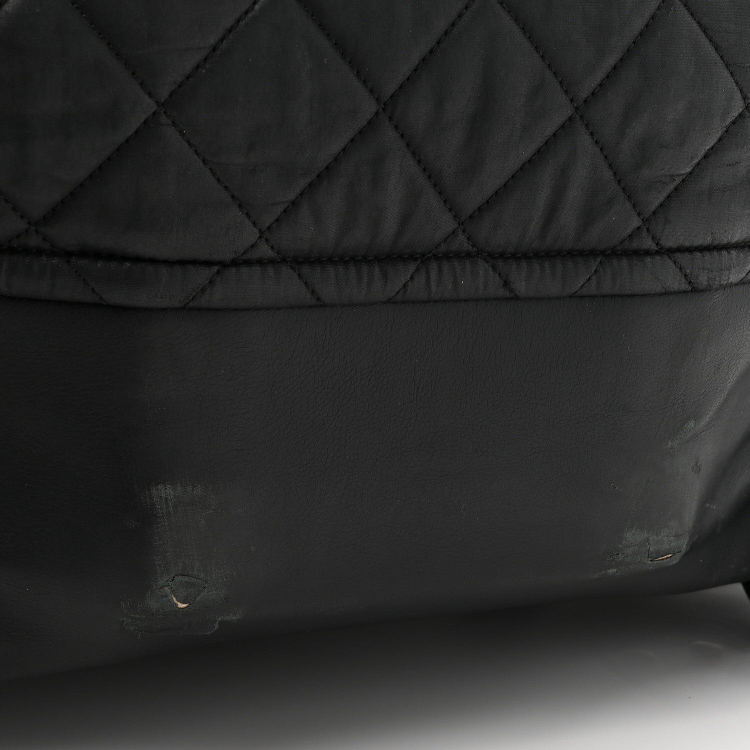 Chanel Nylon Quilted Duffle Trolley Black 15 of 15