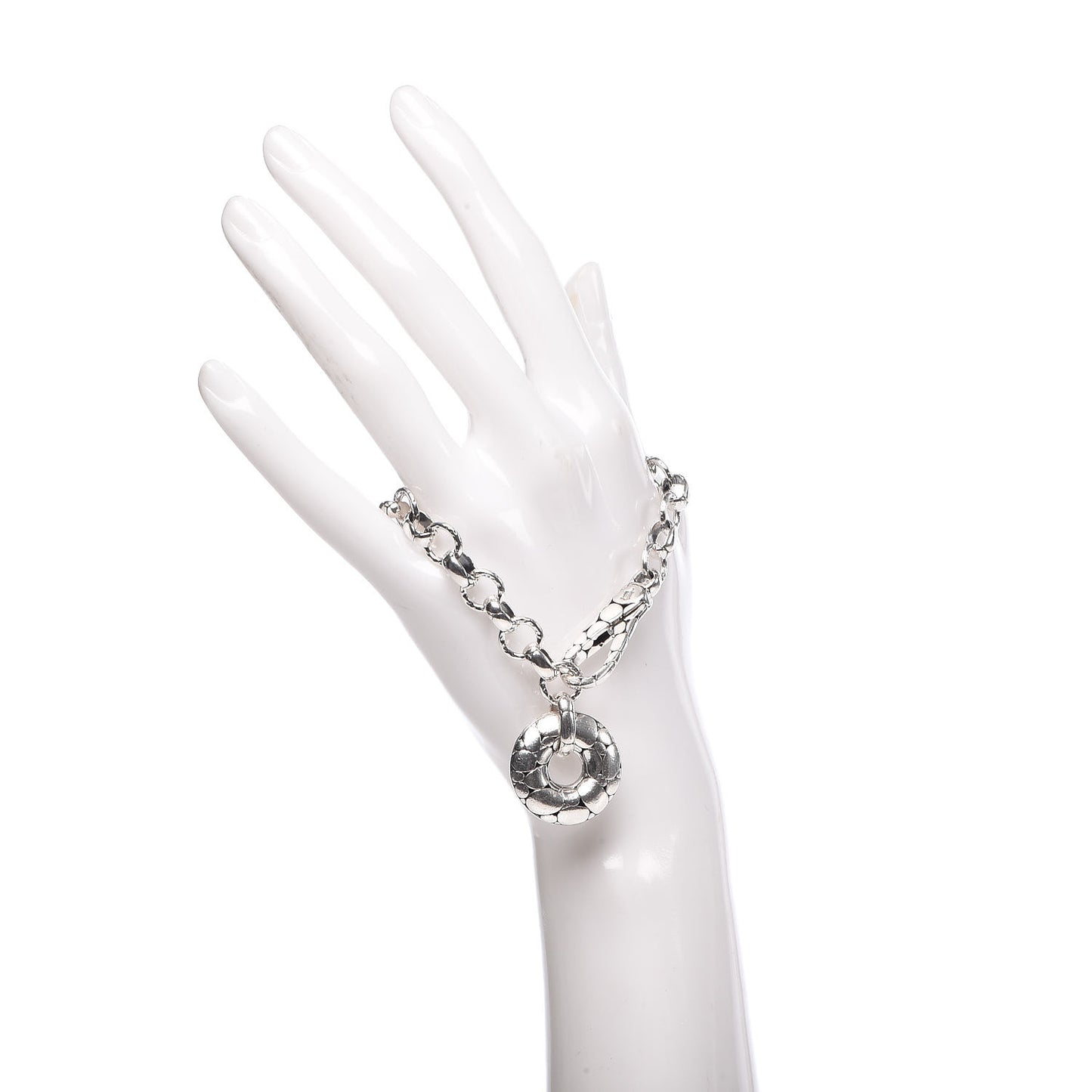 Sterling Silver Kali Donut Charm Link Bracelet