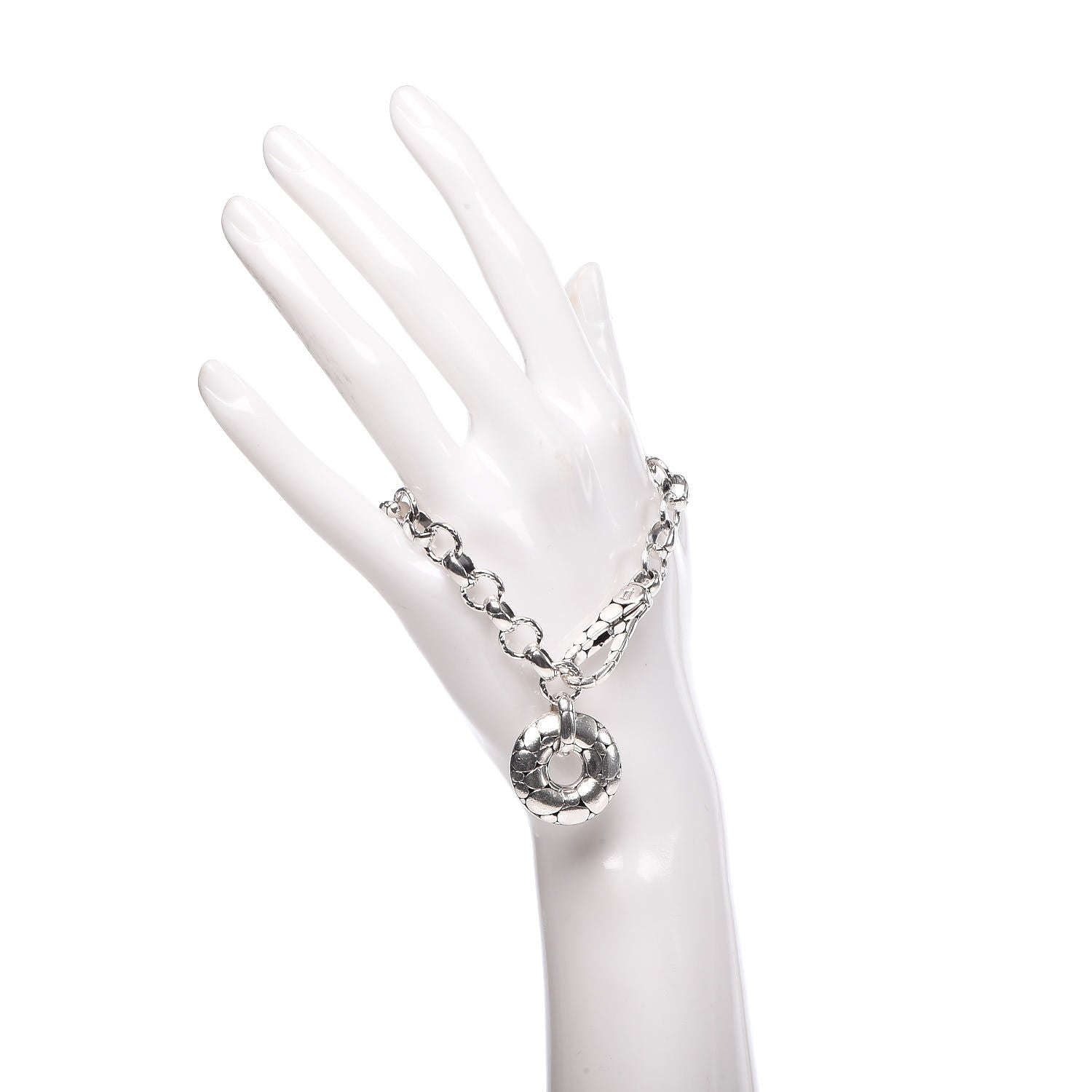 John Hardy Sterling Silver Kali Donut Charm Link Bracelet 2 of 5