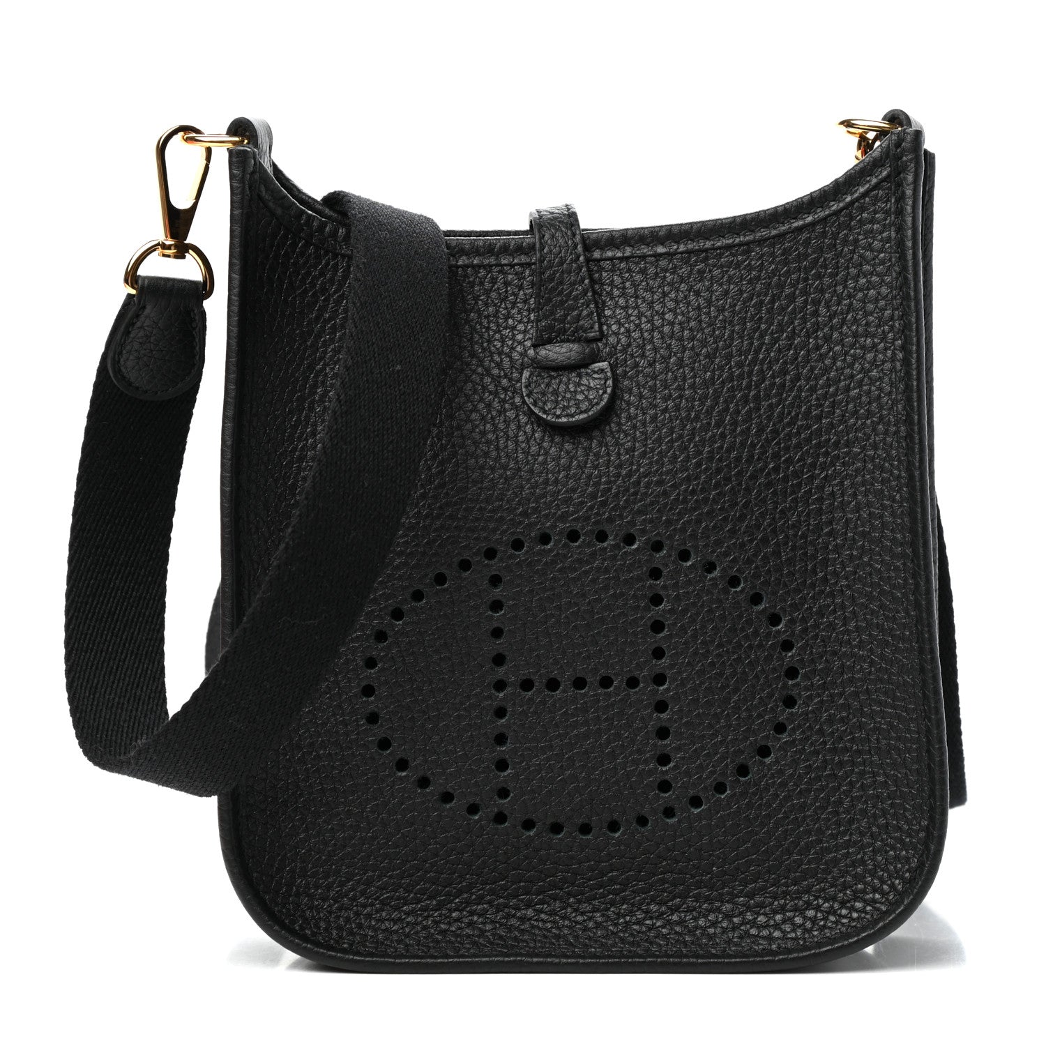 Hermes Taurillon Clemence Evelyne TPM Black 1 of 9