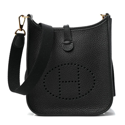 Hermes Taurillon Clemence Evelyne TPM Black 1 of 9