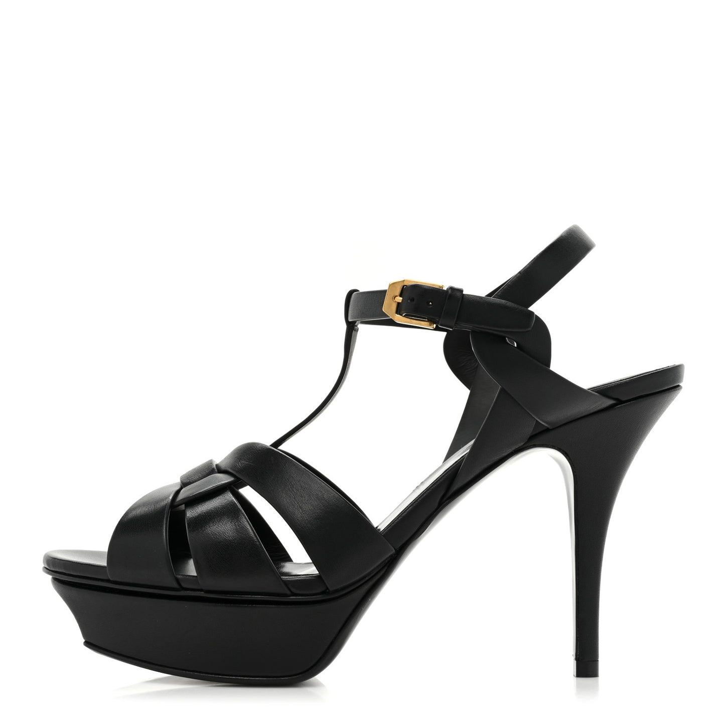 Calfskin Tribute 75 Platform Sandals 39 Black
