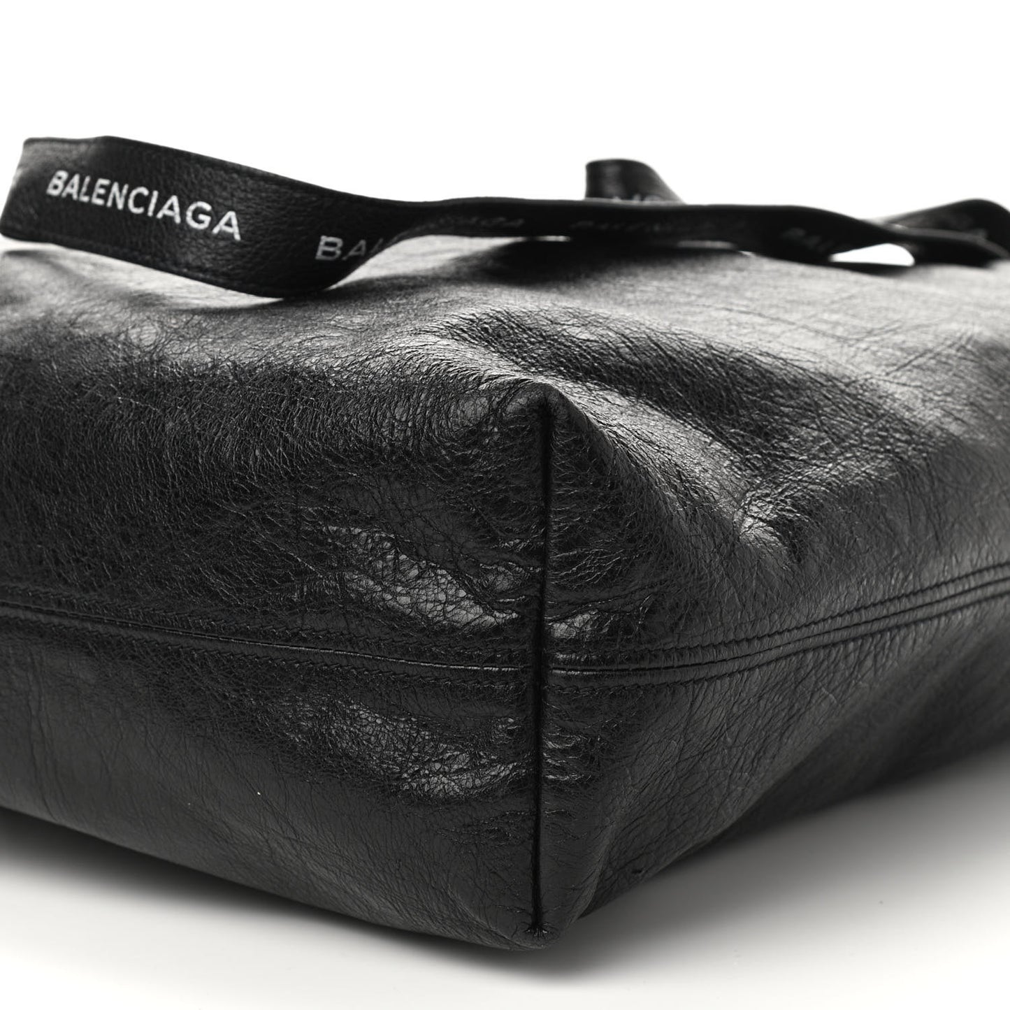 Agneau Logo Printed Carry Tote S Black