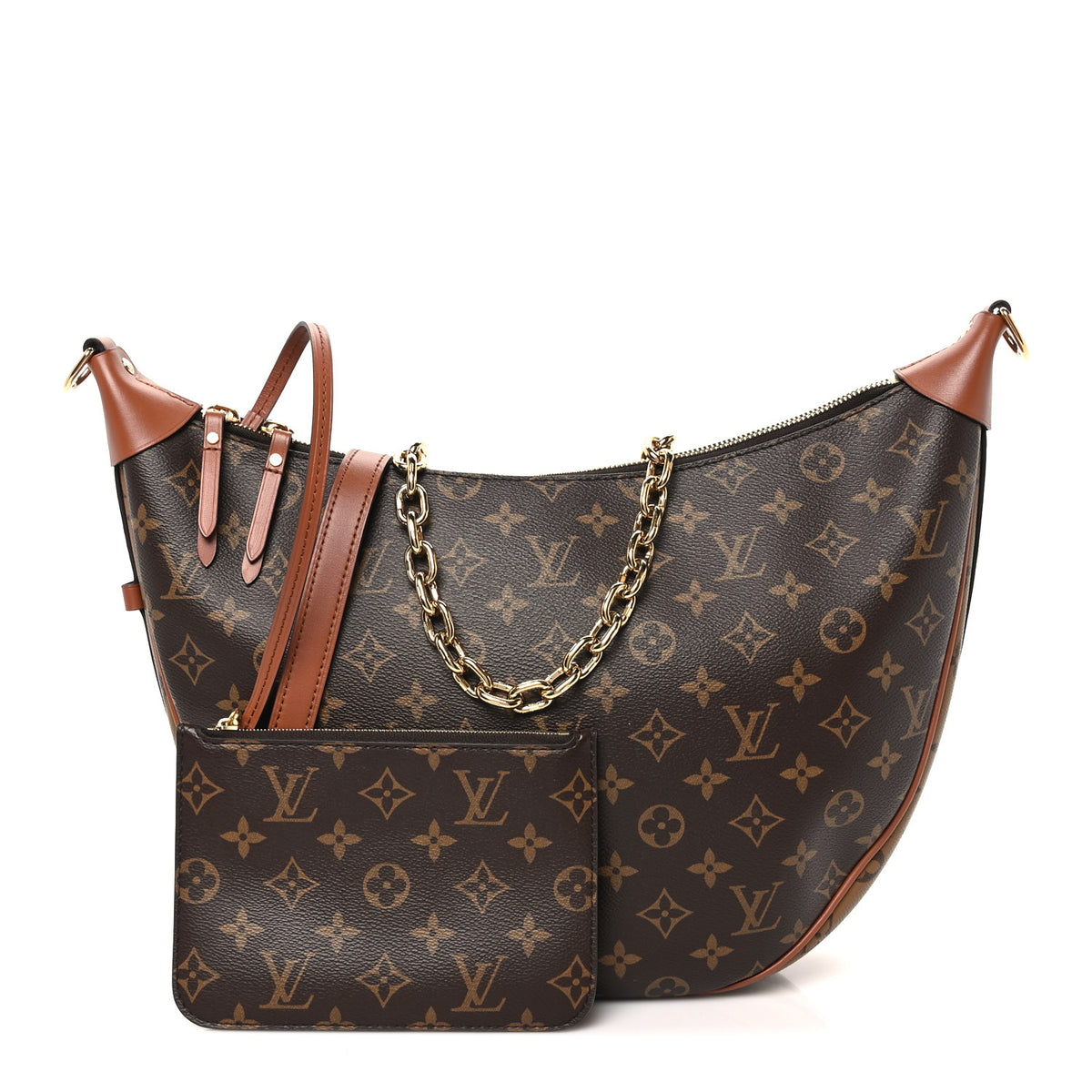 Reverse Monogram Loop Hobo
