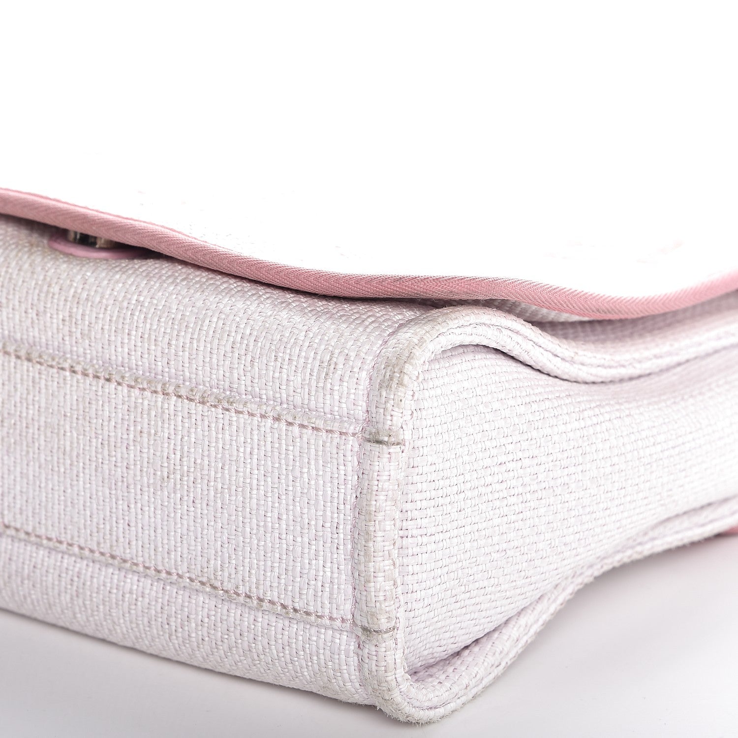 Chanel Woven Straw Raffia Small Deauville Messenger Light Pink 17 of 17