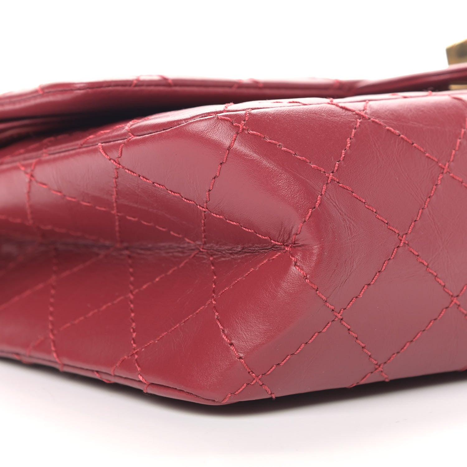 Chanel Aged Calfskin Quilted 2.55 Reissue 225 Flap Red 7 of 8