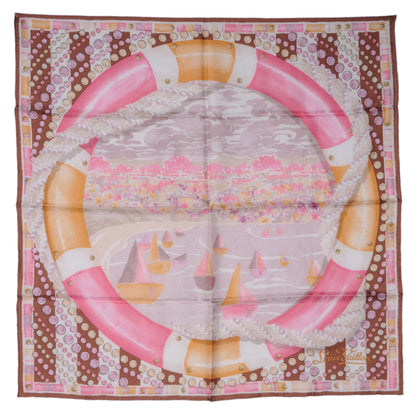 Louis Vuitton Silk Carre Escale Square Scarf Fuchsia 2 of 5